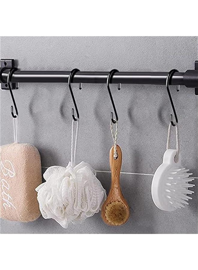 Arabest 20 Pack 3.15 Inch S Hooks Stainless Steel Hanging Hooks Heavy Duty S Hooks for Hanging Kitchenware, Pots, Pans, Plants, Clothes, Towels in Kitchen, Bathroom, Closet, Garden (Black) - Image 4
