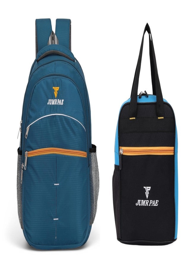 JUMRPAE New Combo Of Waterproof Polyester Lunch Bag And School Bag College Backpack Laptop Bag Travel Backpack For Men And Women (BAG02+LBAG03LBL/2) - Image 1