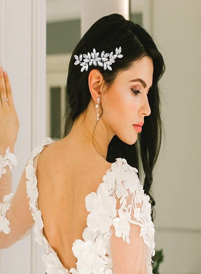 Latious Crystal Wedding Hair Comb Silver Rhinestone Bridal Hair Piece Sparkly Hair Accessories for Brides and Women (Silver) - Image 4