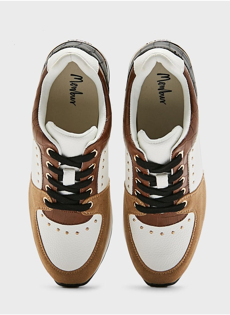 MENBUR Lace Up Low Top Sneakers  - Image 4