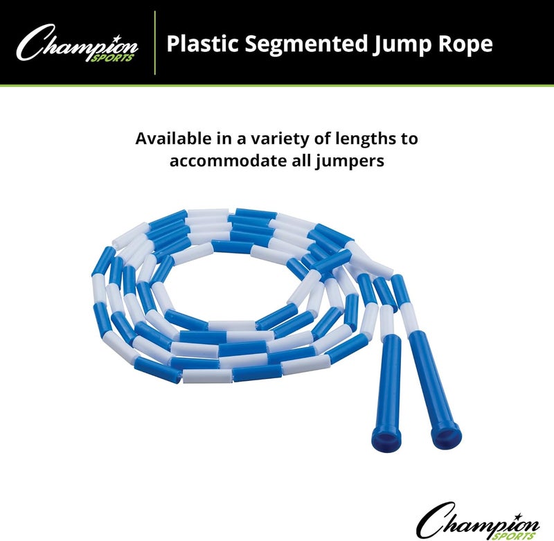 Segmented Jump Rope - 9 Feet Length, Blue and White Beaded Skipping Rope for Fitness and Fun - Image 5