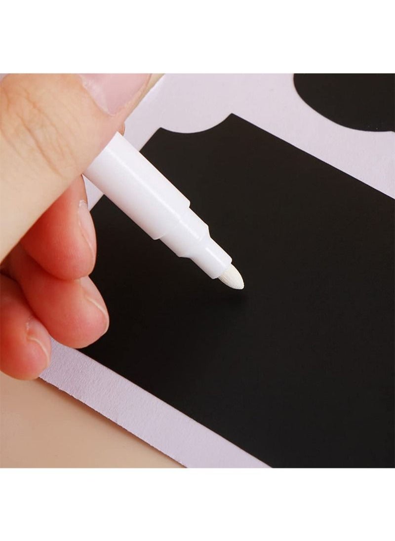 Generic - Chalkboard Label Stickers - 30 Removable Waterproof Chalkboard Stickers and 1 Liquid Erasable Chalk Pens for Mason Jars, Craft Rooms, Homes, Offices, Stores and Decorations - Image 1