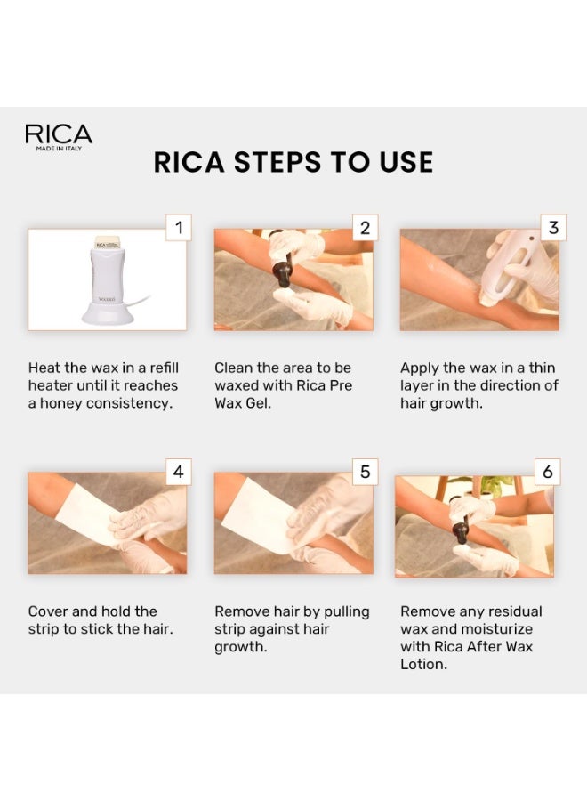 Rica Cosmetics White Chocolate Liposoluble Wax, For Sensitive Skin, Delicate Depilation, Natural Formula, Colophony Free, Body Wax, 100ml - Image 2