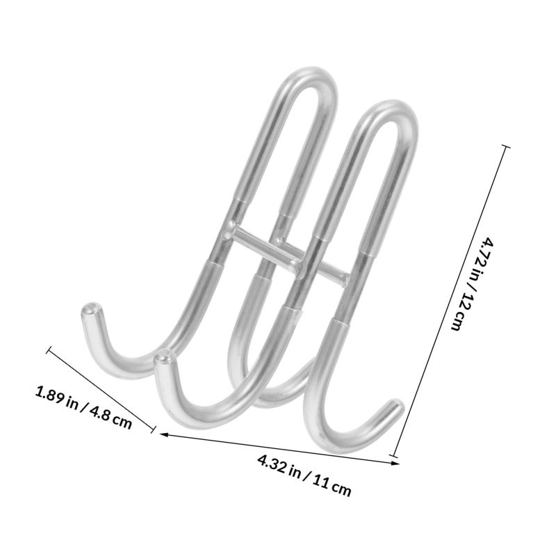 GENIUNE 3 Pack 304 Stainless Steel Heavy Duty Towel Hooks Over Shower Door Wall Mount Bathroom Organizer Hanging Rack - Image 3