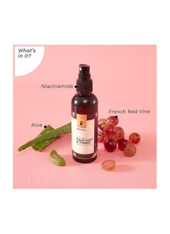 PILGRIM Pilgrim Alcohol Free Red Vine Face Toner, Face Mist Spray For Anti Ageing, Glowing Skin, Dry, Oily Skin, Men & Women,100ml  - Image 4