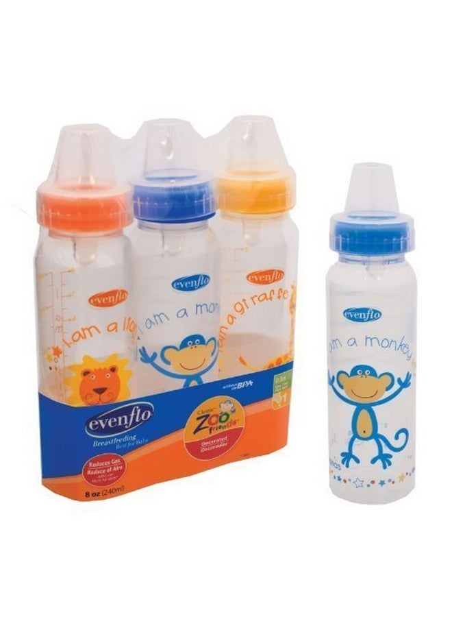 Evenflo Feeding Even Flo Best For Baby 1338311 8 Oz Bottle With Standard Nipple Assorted Colors 3 Count - Image 2