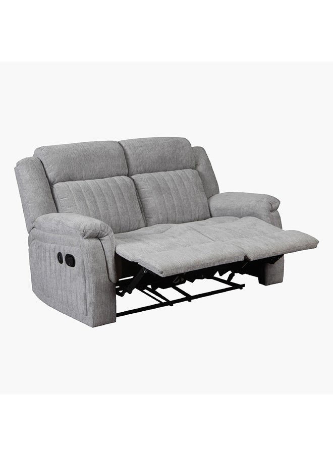 Home Box Home Box Griffen 2-Seater Recliner Fabric Sofa with USB Grey 154 x 100 x 95.5 cm  - Image 4