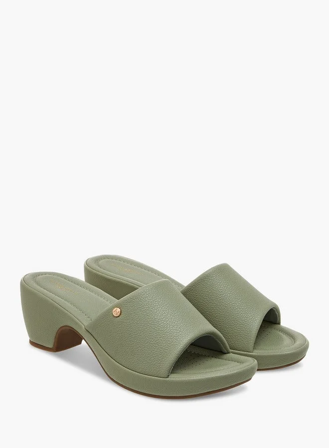 Flora Bella By Shoexpress GREEN Flora Bella Women Block Heel Sandals for Women | Best Price UAE
