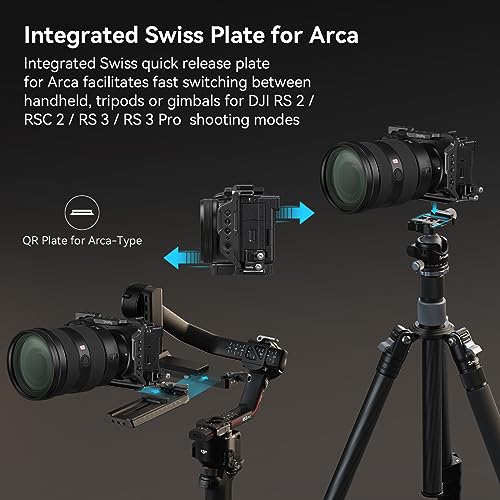 SmallRig Cage Kit for Sony A6700 with a Cable Clamp for HDMI, Built-in Quick Release Plate for Arca-Type, Film Movie Making Camera Video Cage with Shoe Mount, 1/4''-20 & 3/8''-16 Threaded Holes - 4336 - Image 5