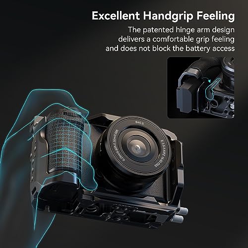 SmallRig Cage Kit for Sony A6700 with a Cable Clamp for HDMI, Built-in Quick Release Plate for Arca-Type, Film Movie Making Camera Video Cage with Shoe Mount, 1/4''-20 & 3/8''-16 Threaded Holes - 4336 - Image 3