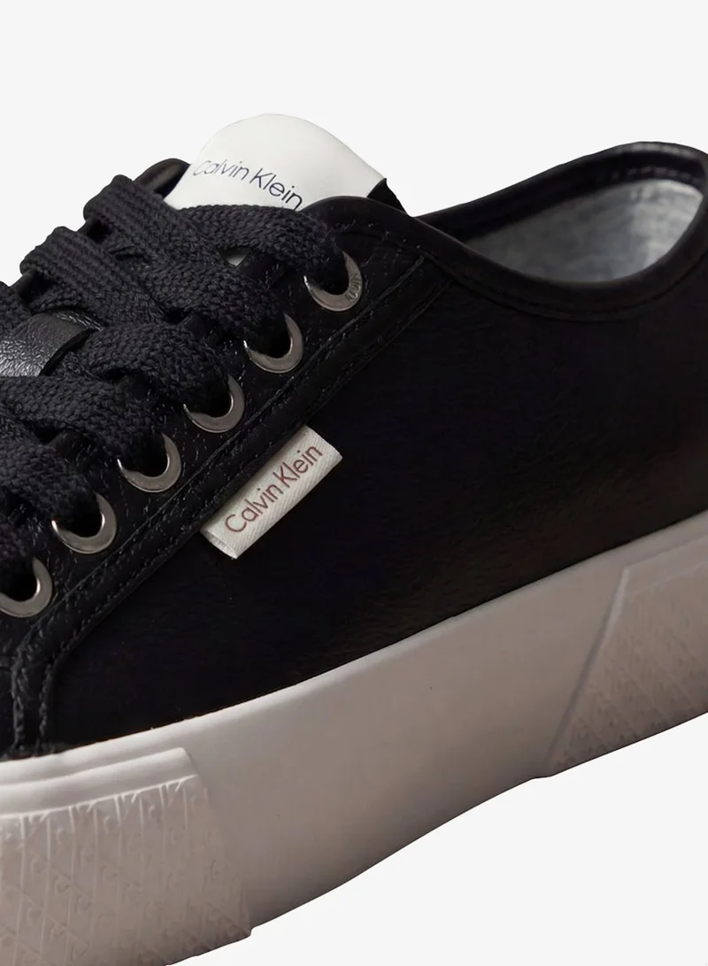 Calvin Klein Ck Black CK Luna - Leather Logo Trainers for Women | Best Price UAE