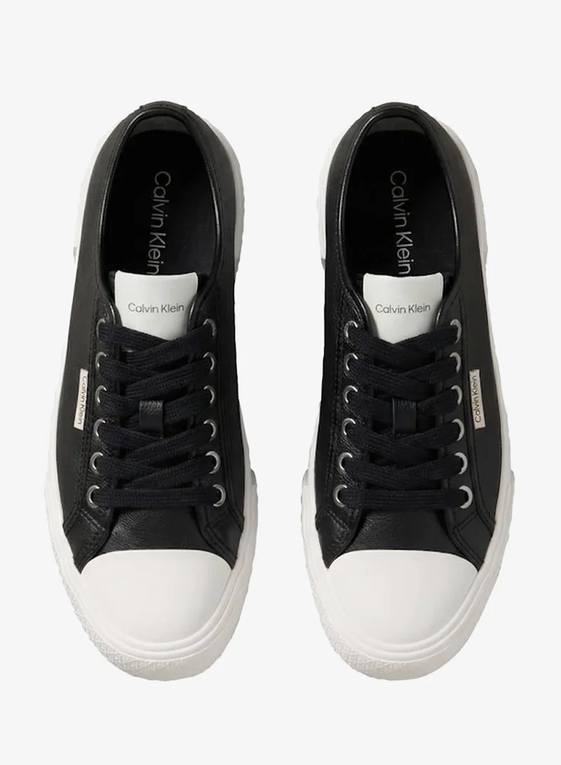 Calvin Klein Ck Black CK Luna - Leather Logo Trainers for Women | Best Price UAE