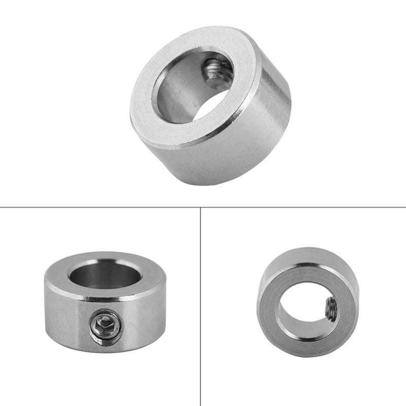 8mm Shaft Lock Collar Set Of 5 T8 Screw Nickel Plated Silver For 3D Printer - Image 4