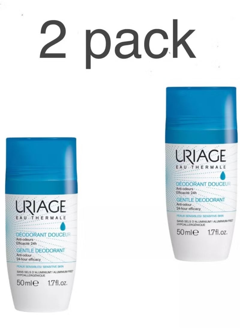 Uriage Uriage Roll-On Deodorant For Sensitive Skin Unisex 50ml Refreshing 2 pcs  - Image 1
