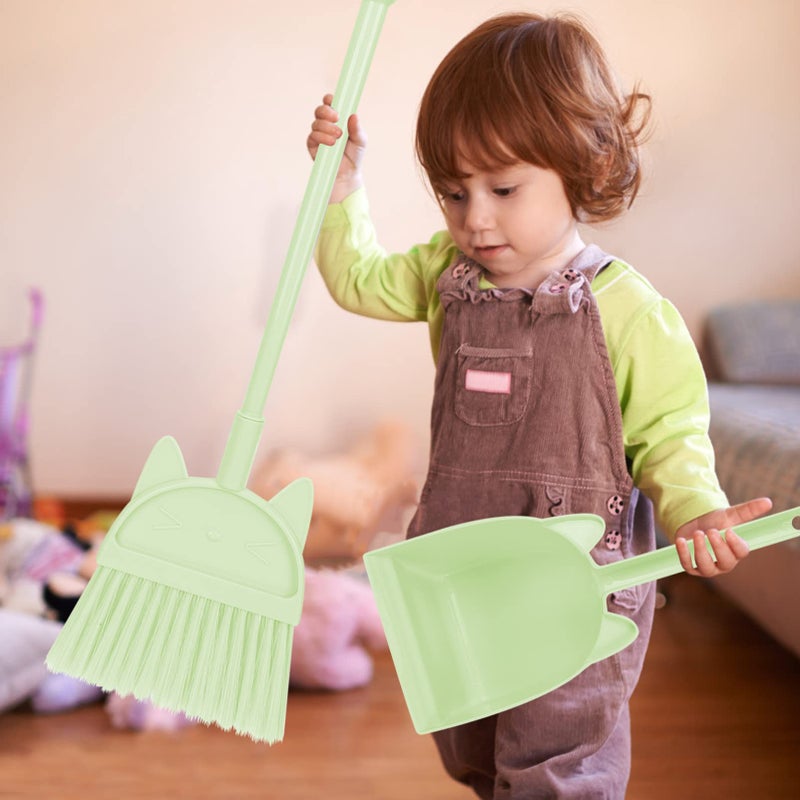 Kids Cleaning Toy Set With Broom Dustpan And Kindergarten Tools Blue - Image 3