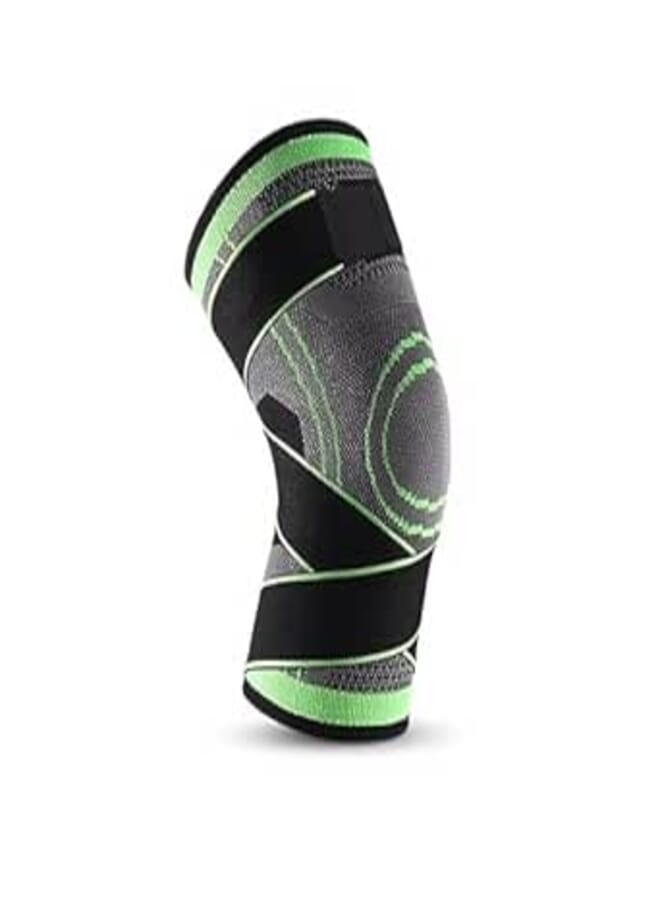 Knee Support for Men and Women, Compression Knee Sleeve with Adjustable Strap, Breathable 3D Woven Elastic Knee Brace for Running, Gym, Walking and Daily Use