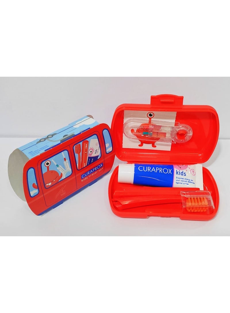Curaprox Kids Travel Set – Red - Image 1