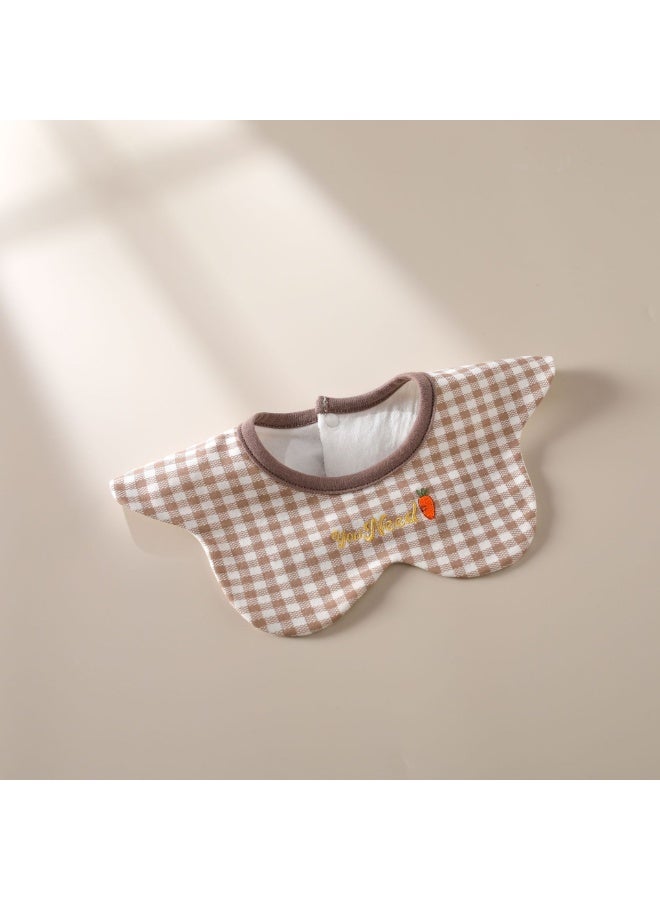 3-Pack Infant Bibs - 360° Rotatable Waterproof Cotton Drool Bibs for Newborns, Anti-Spit Milk Essentials with Petal Design - Image 2