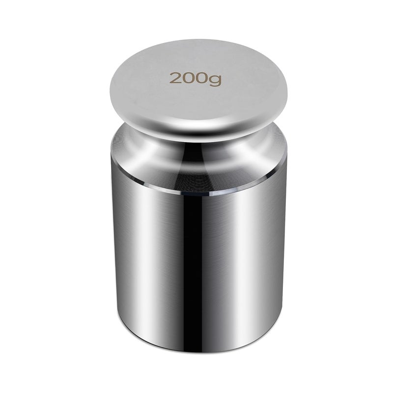HFS (R) Calibration Weight 200 Gram M2 Class Chrome Scale Balance Calibration Weight for Digital Scale, Pocket Scale - Image 1