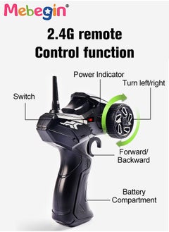 MEBEGIN 2 in 1 RC Stunt Car Toy, 2.4Ghz Remote Control Car, Portable Rechargeable Remote Control Car Toy, 2 AA Battery (Not Included) for RC Controller, Suitable for Versatile Roads, 20*10*6.5cm  - Image 4