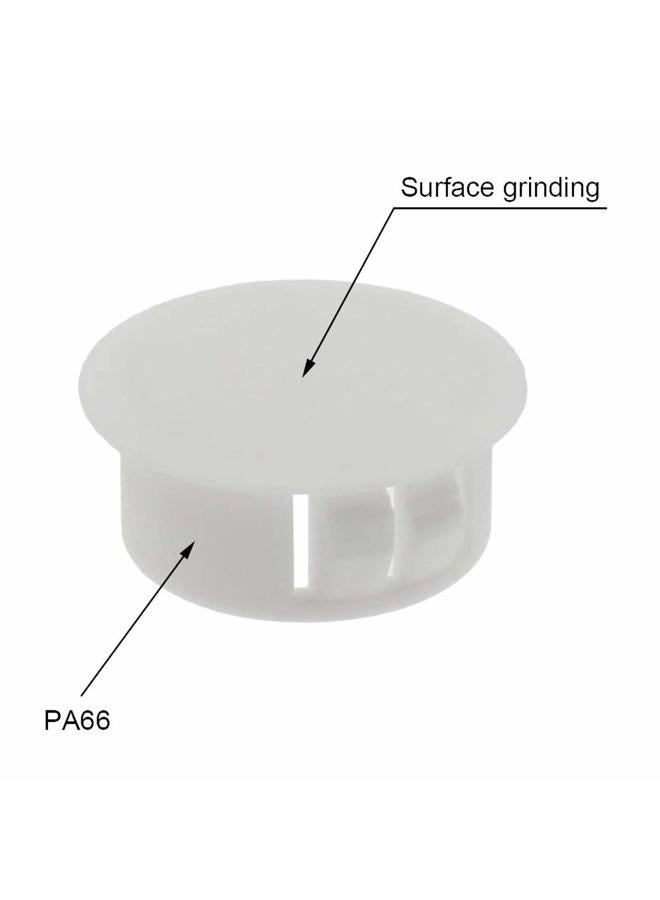 Suiwotin 60PCS 8mm (5/16") White Hole Plugs Plastic Flush Type Hole Plugs Snap in Locking Hole Tube, Furniture Fencing Post Pipe Insert End Caps (White) - Image 4
