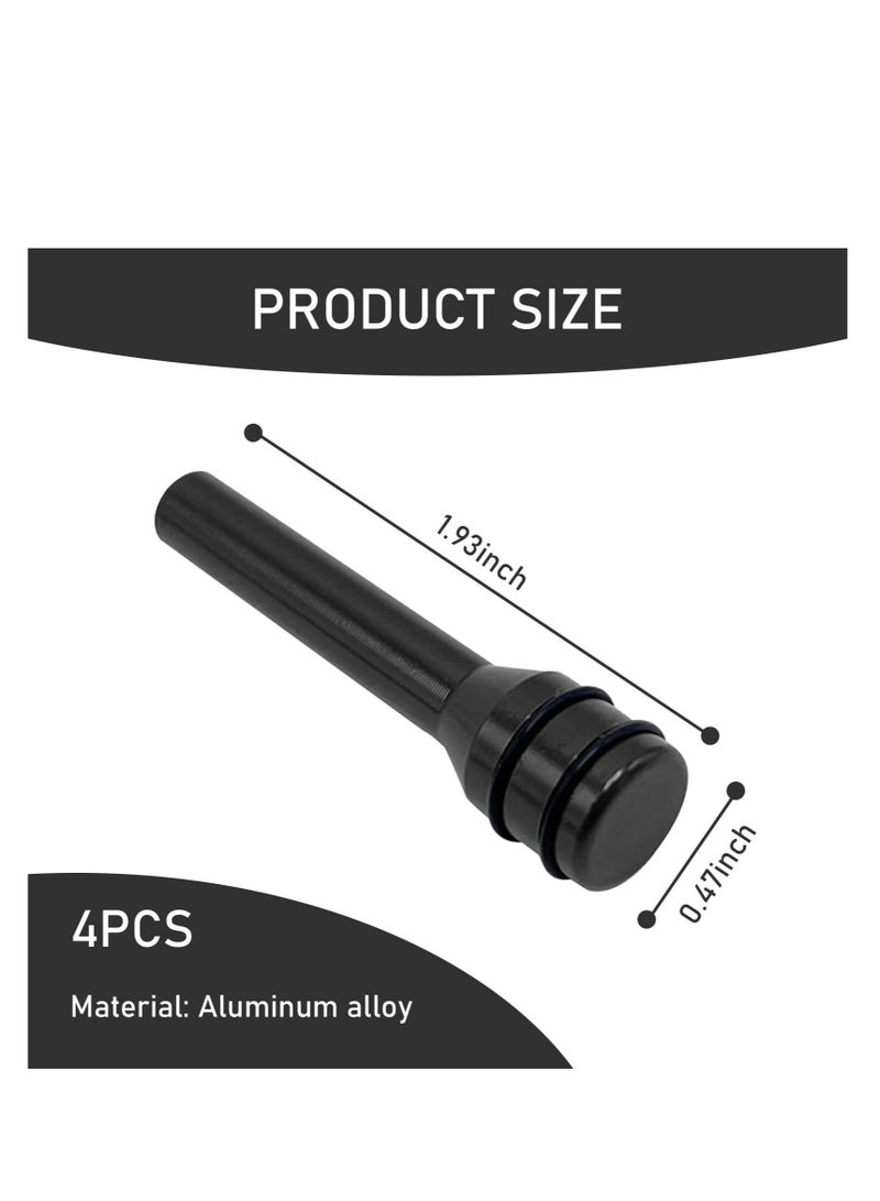Excefore Car Door Lock Knobs, Aluminum Alloy Inner Door Lock Pull Pins, 49mm x 12mm Car Interior Modification Accessories, Car Lock Knobs Pull Pins, Universal for Most Cars, Trucks (Black)  - Image 2