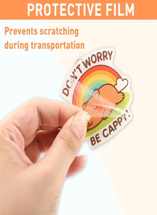 فينبي مجموعة فينبي المكونة من 8 سلاسل مفاتيح على شكل حيوان الكابيبارا، مجموعة تعليقات لطيفة على شكل حيوان الكابيبارا، إكسسوارات حقائب الظهر والحقائب للأطفال من الجنسين، أشياء مضحكة على شكل حيوان الكابيبارا وأفكار هدايا، هدايا عيد الميلاد - Image 5