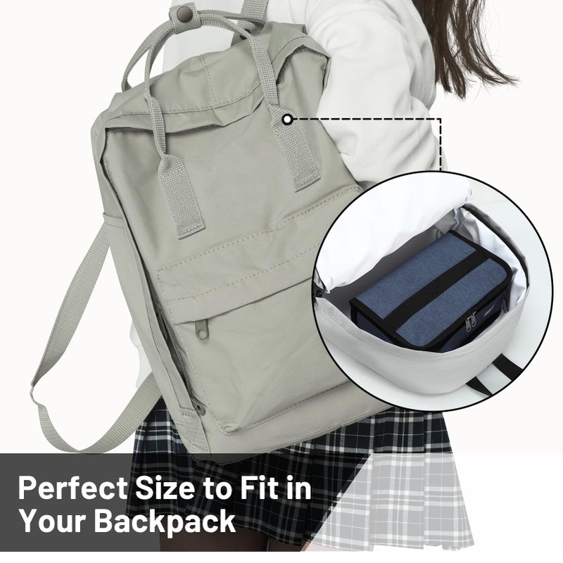 MIER Small Lunch Bag for Kids & Adults Compact Insulated Lunch Box Portable Thermal Mini Cooler for Work School Travel, Bluesteel - Image 4