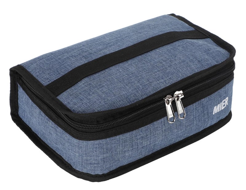 MIER Small Lunch Bag for Kids & Adults Compact Insulated Lunch Box Portable Thermal Mini Cooler for Work School Travel, Bluesteel - Image 1