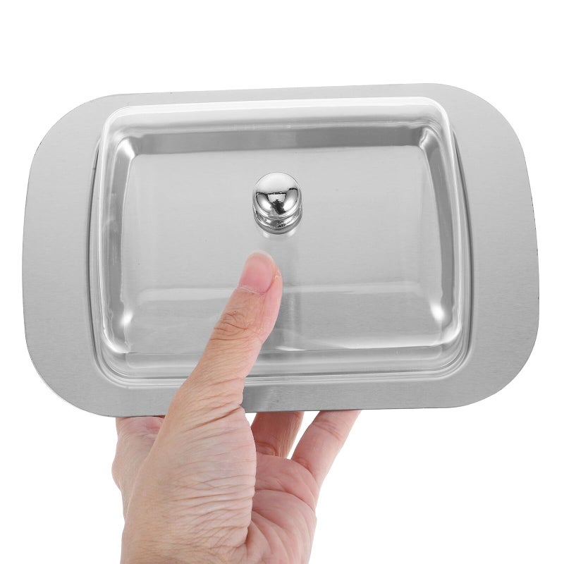 Stainless Steel Butter Dish With Lid Butter Organizer Kitchen Food Storage Container - Image 4