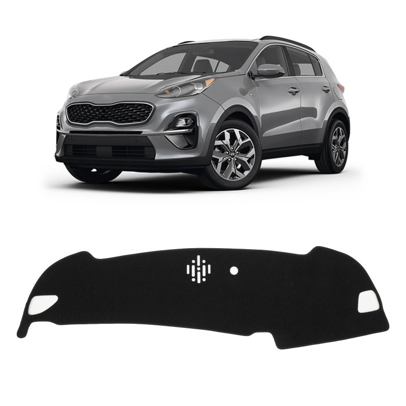 KUST Car Dash Cover for Kia Sportage 20232024 2025 Without HUD Left Hand Driving Polyester Dashboard Cover NonSlip Interior Accessories for Sportage Sunshade Windshield Glare Black