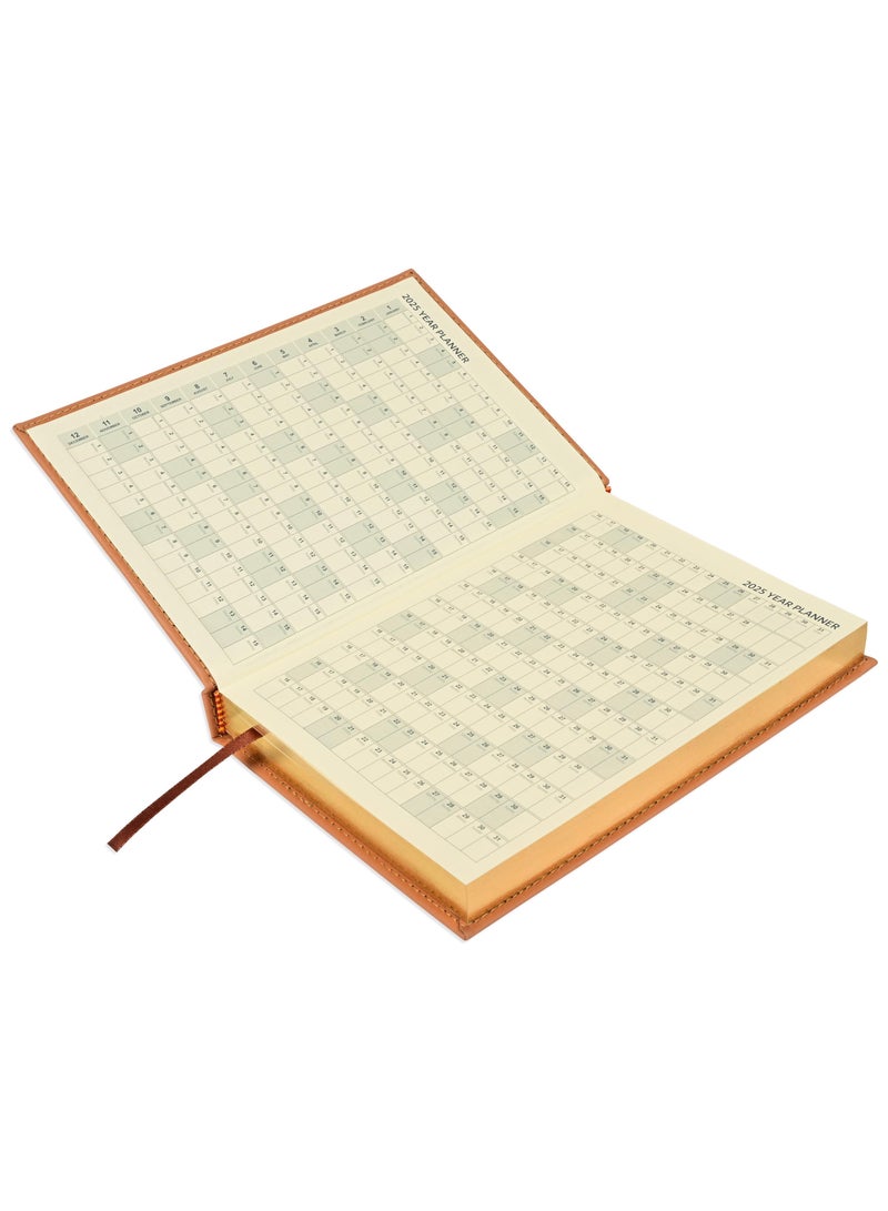 FIS Golden A5 Diary 2025 (English) Brown - FSDI26EG25BR - Image 3