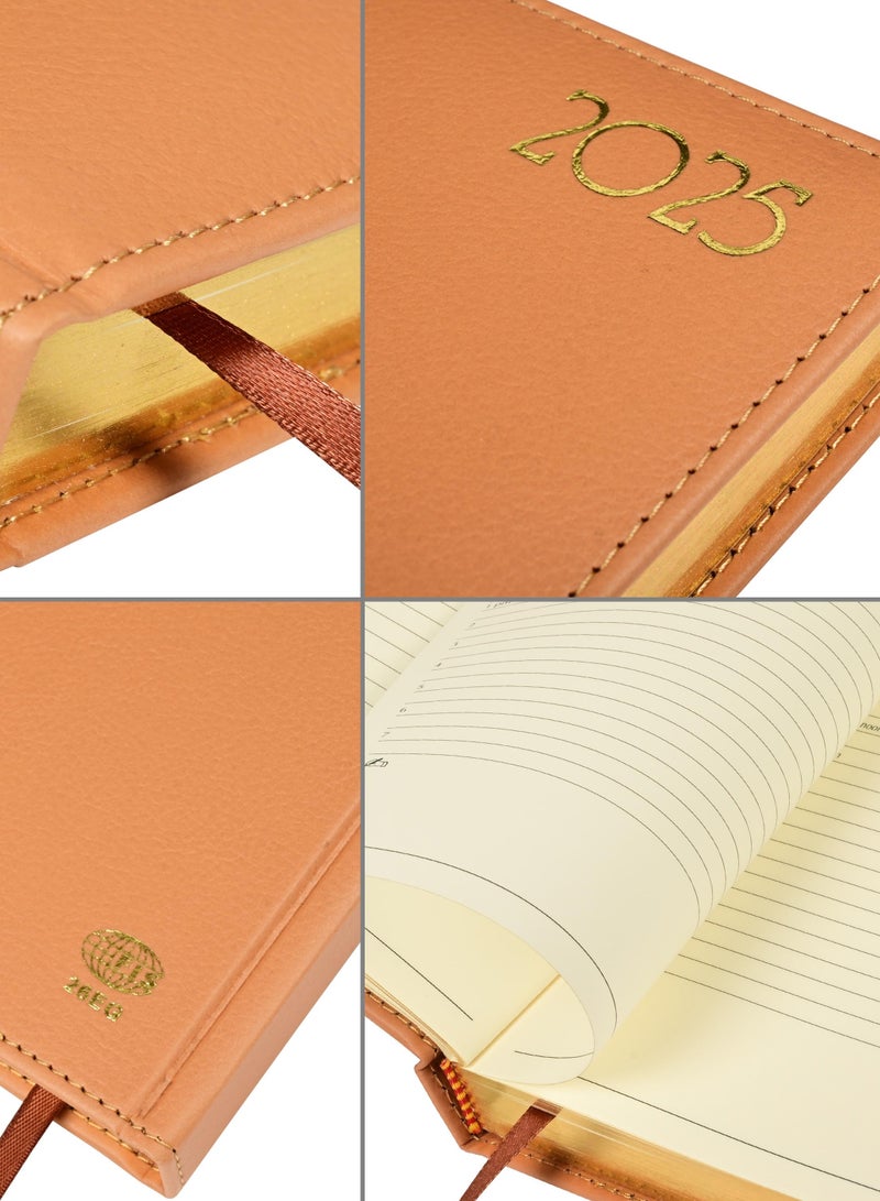FIS Golden A5 Diary 2025 (English) Brown - FSDI26EG25BR - Image 5