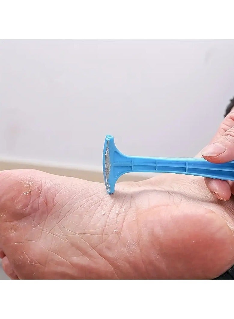 ORiTi 2PCS Portable Foot Heel Callus Remover - Effectively Removes Dead Skin and Promotes Healthy Feet - Plastic Pedicure Rasp for Home Use - Blue - Image 3