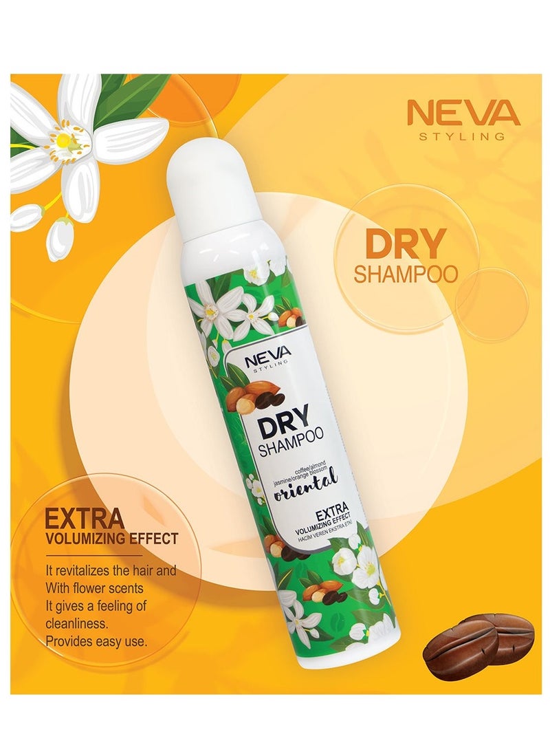 NEVA Neva Styling Dry Shampoo Extra Volumizing Effect Oriental Coffee, Almond, Jasmine, Orange & Blossom, 200ml  - Image 3