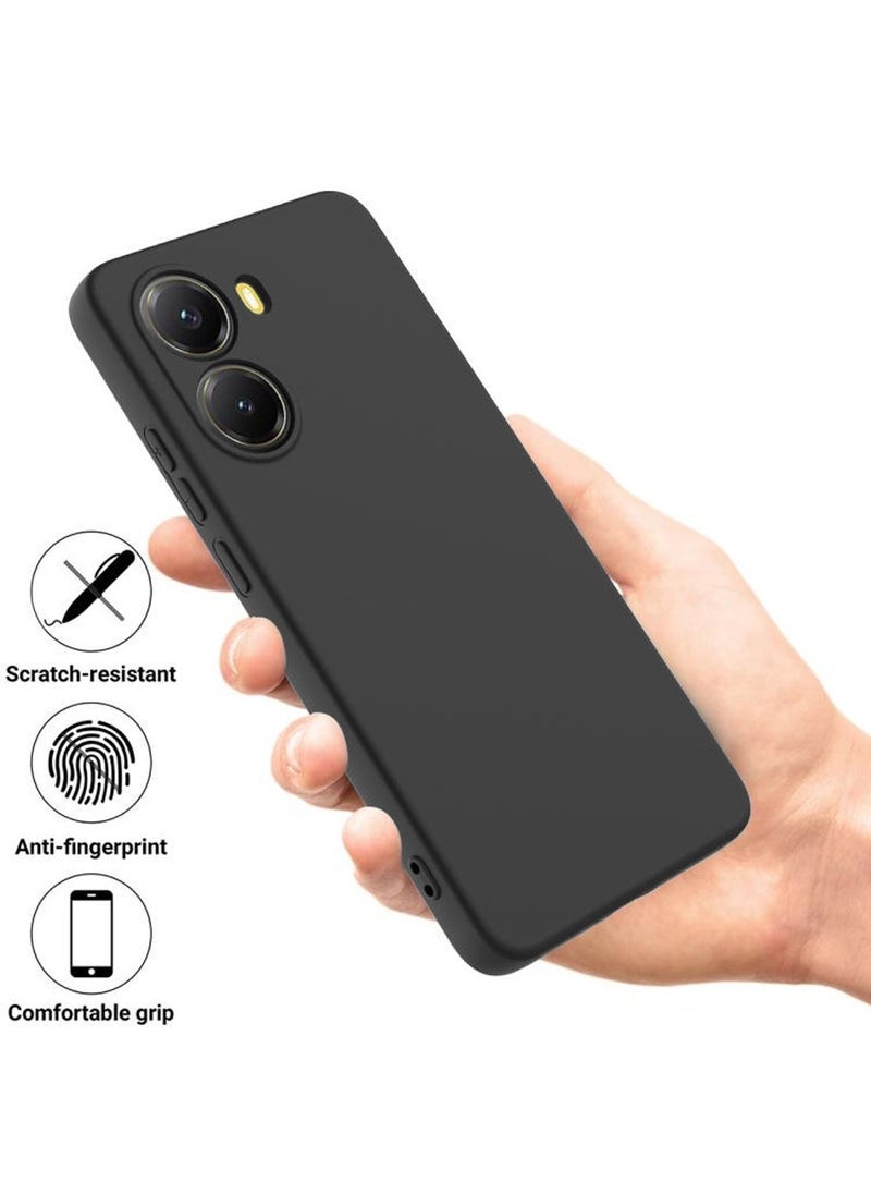 ELTRAZONE Xiaomi Poco X7 Pro 5G 2025 Premium Soft Liquid Silicone Case Cover – Black, Shockproof, Anti-Scratch, Slim & Lightweight, Full Protection - Image 2