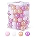Heopeis Ball Pit Balls Pack of 100 Ball Phthalate Free BPA Free Crush Proof Plastic Ball Play Balls for Ball Pit Babies Kids Children Birthday PartiesTent PartyBlueGreyTransparent - Image 4