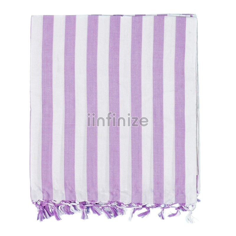 iinfinize 2 Pcs Beautiful Striped Pattern Bhagalpuri Chadar Soft Silk Chadar and Comforter for All Season Handloom Dull Andi Cotton AC Chadar for Sleeping - Image 5