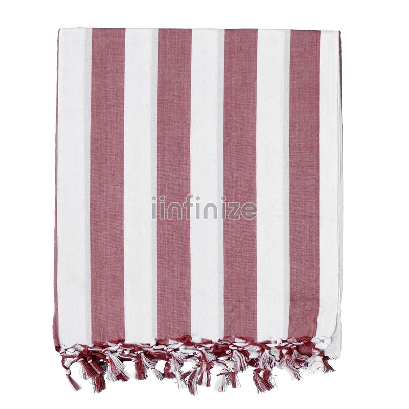 iinfinize 2 Pcs Beautiful Striped Pattern Bhagalpuri Chadar Soft Silk Chadar and Comforter for All Season Handloom Dull Andi Cotton AC Chadar for Sleeping - Image 4