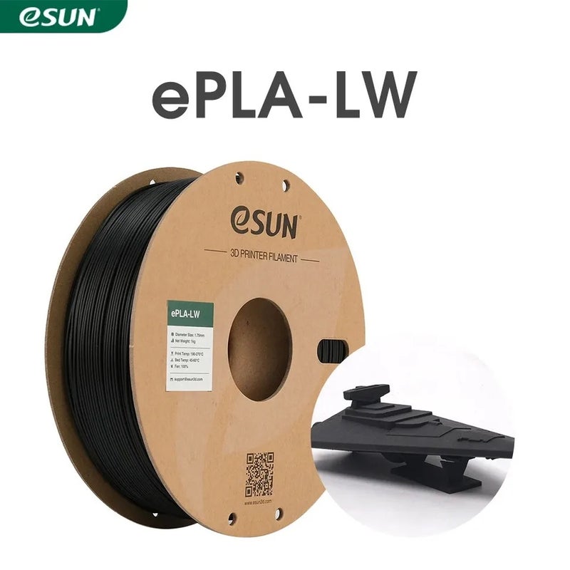 إي صن طابعة ثلاثية الأبعاد Esun Pla-lw Lightweight Foaming 3D Printer Filament 1.75mm 1kg for RC Airplane Models, 1.75MM Black - Image 2