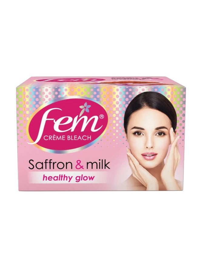 Fem Fairness (Saffron & Milk) Crème Bleach - 314g | Advanced Skin Brightening System | Enriched wih Goodness of Safrron & Milk | With Rejuvenating Fragrance | No Added Parabens, Silicones & Ammonia - Image 1