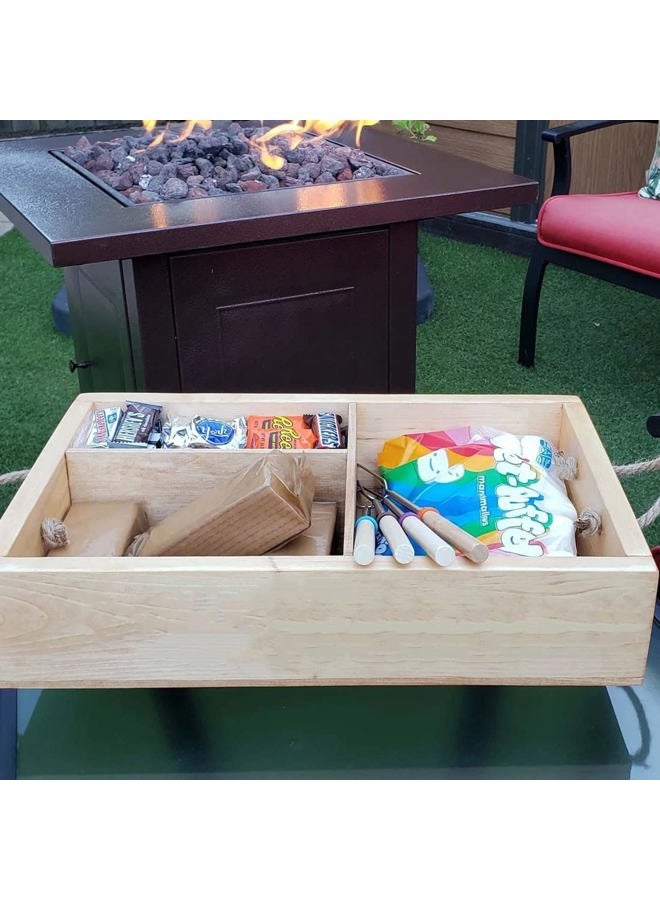 Ajmyonsp Marshmallow Roasting Sticks with Wooden Handle Extendable Forks Set of 8Pcs 32Inch Telescoping Smores Skewers for Campfire, Firepit, and Sausage BBQ - Image 4