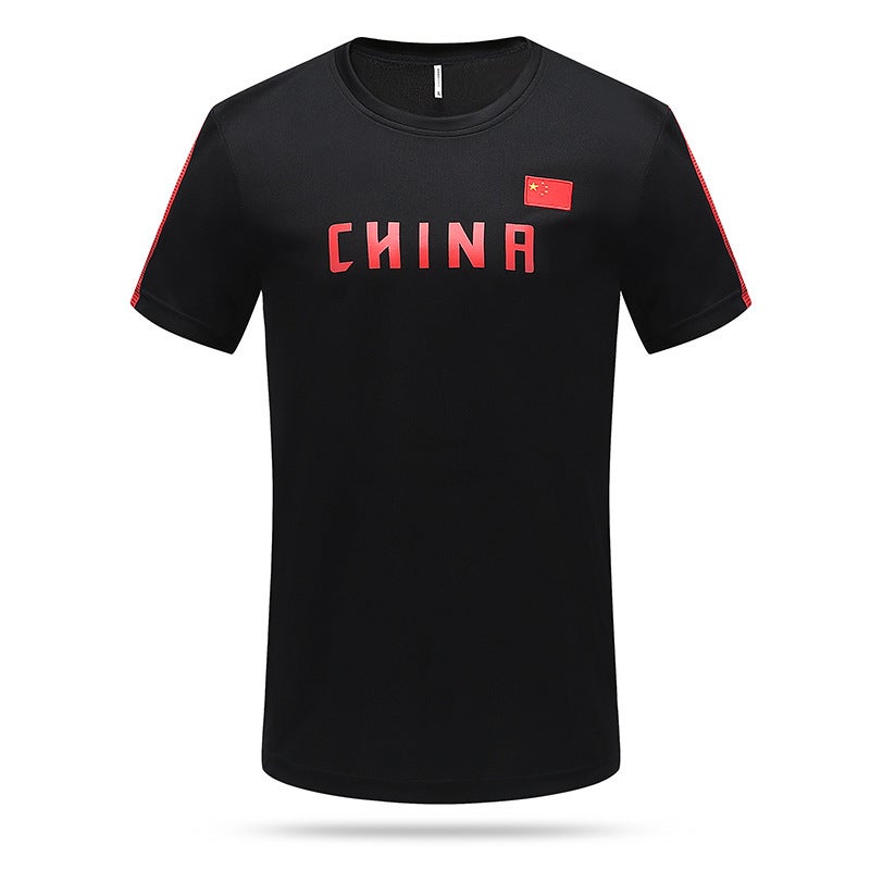Chinese Team Short-Sleeved T-Shirt Men'S And Women'S Summer Group Round Neck Martial Arts Swimming Fitness Trainer Clothing National Clothing Printed - Image 3