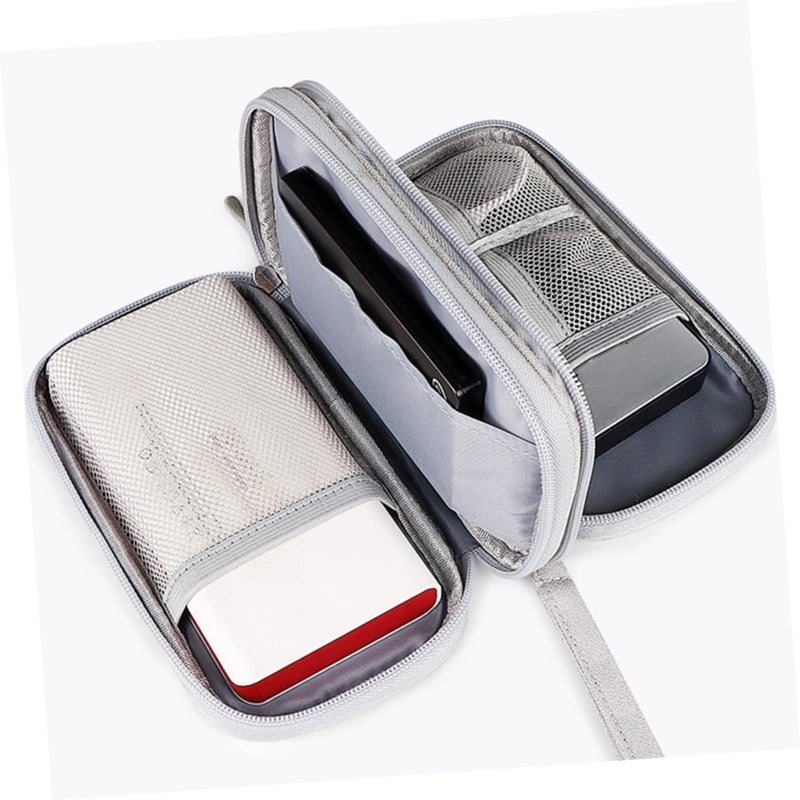 حقيبة تخزين متعددة الوظائف لكابلات البيانات، مريحة الملمس، للأذنيات، بنك الطاقة USB - Image 5