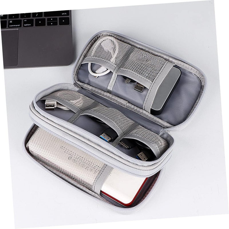 حقيبة تخزين متعددة الوظائف لكابلات البيانات، مريحة الملمس، للأذنيات، بنك الطاقة USB - Image 3