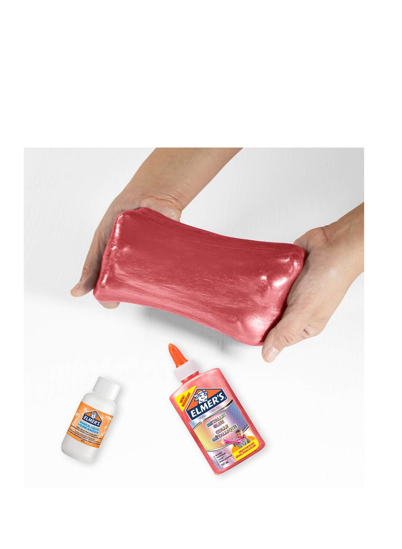 Elmers غراء إلمر المعدني PVA | وردي | 147 مل | قابل للغسل بالصابون والماء لتنظيف سهل وخالي من التوتر | رائع لصنع السلايم | فنون وحرف لافتة للنظر وسلايم | مناسب للأطفال (عبوة من-1) - Image 4