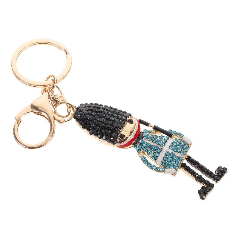 Cute Soldier Keychain Sparkly Rhinestone Keychain Accessories For Women Car Key Chain Pendant Purse Charm Bag Key Decoration - Image 5