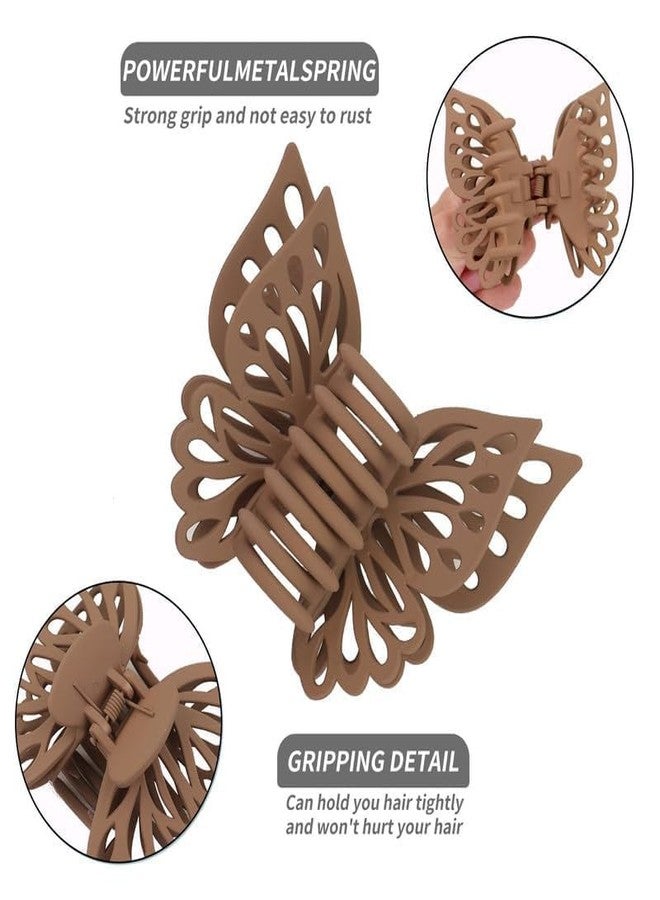 DIGALI ENTERPRISE Butterfly Hair Clips | Assorted Colours Matte Finish | Stylish Hair Claws for Thick & Medium Hair | Non-Slip Grip Hair Accessories for Women & Girls (set of-6) - Image 4