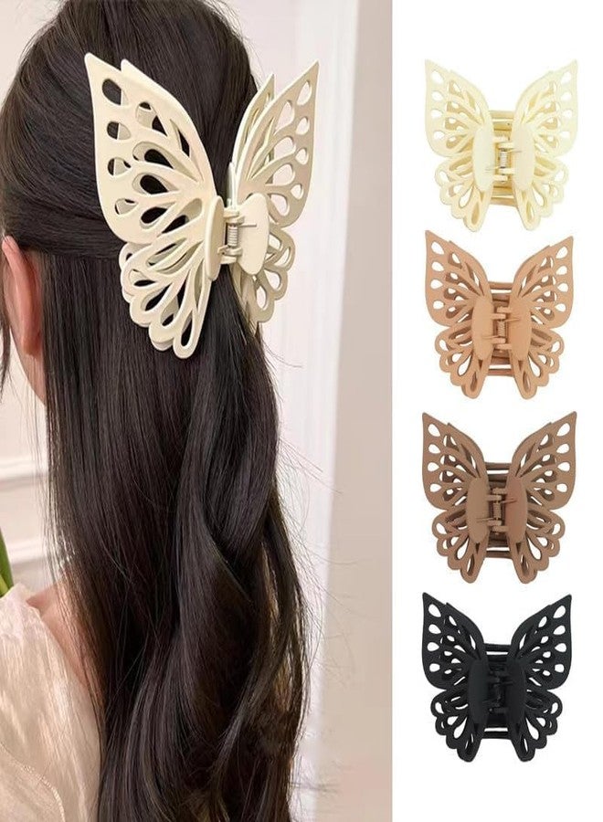 DIGALI ENTERPRISE Butterfly Hair Clips | Assorted Colours Matte Finish | Stylish Hair Claws for Thick & Medium Hair | Non-Slip Grip Hair Accessories for Women & Girls (set of-6) - Image 2