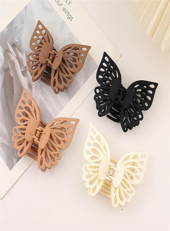DIGALI ENTERPRISE Butterfly Hair Clips | Assorted Colours Matte Finish | Stylish Hair Claws for Thick & Medium Hair | Non-Slip Grip Hair Accessories for Women & Girls (set of-6) - Image 5